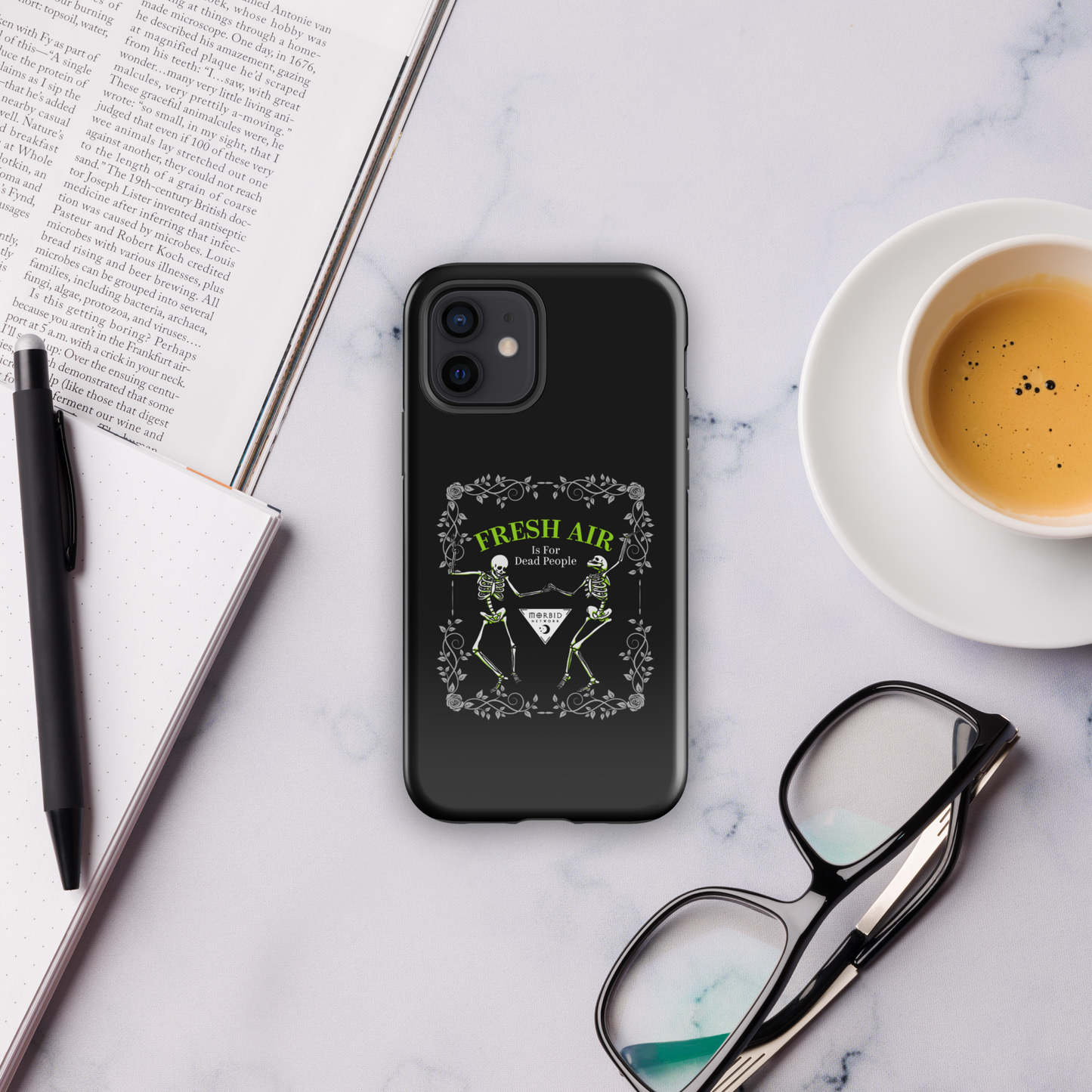 Morbid Fresh Air Is For Dead People Tough Phone Case - iPhone