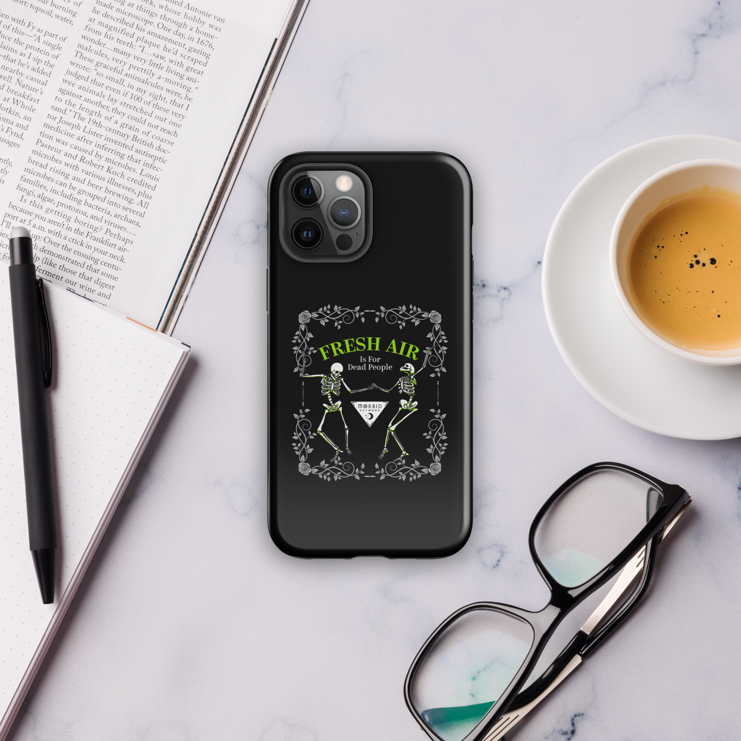 Morbid Fresh Air Is For Dead People Tough Phone Case - iPhone