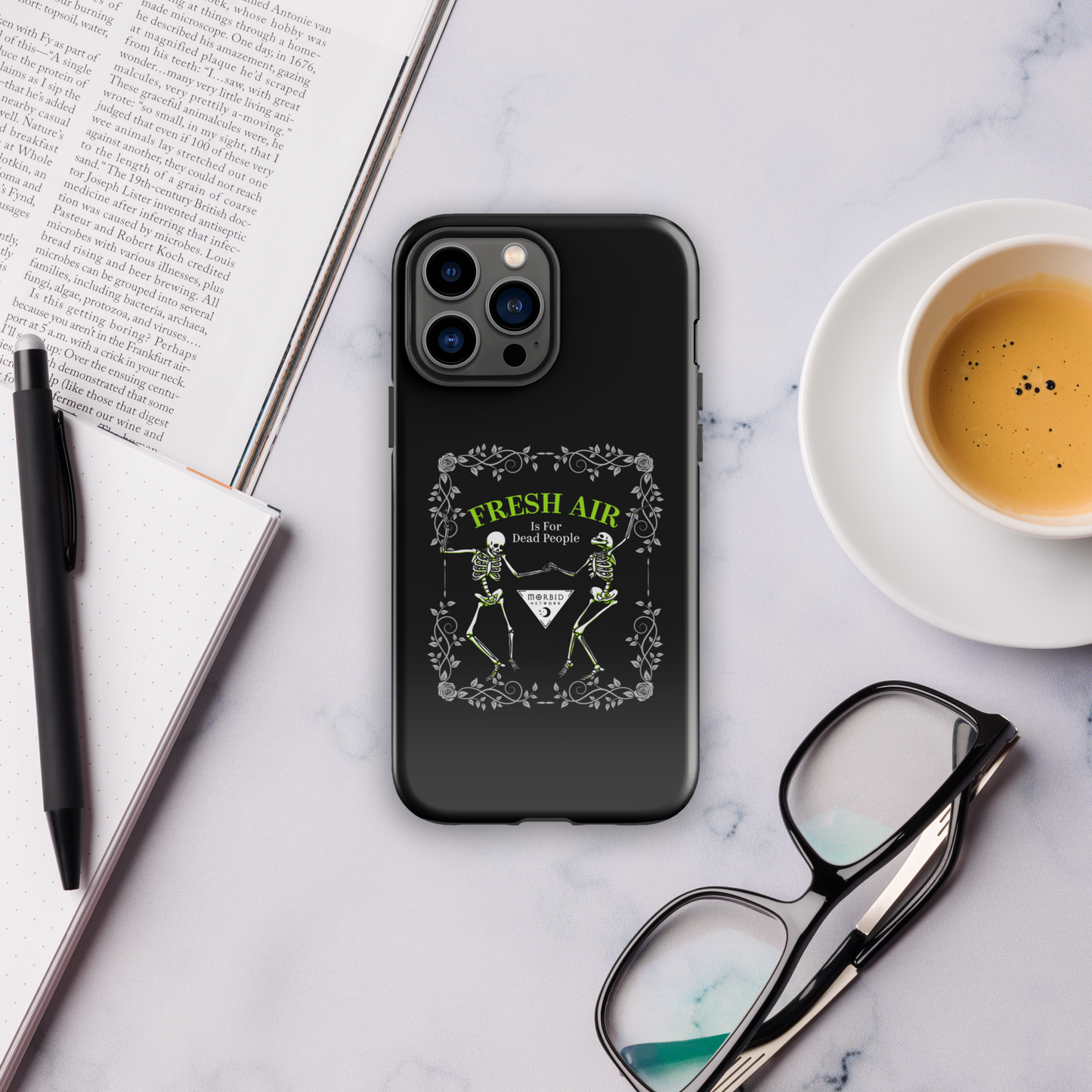 Morbid Fresh Air Is For Dead People Tough Phone Case - iPhone