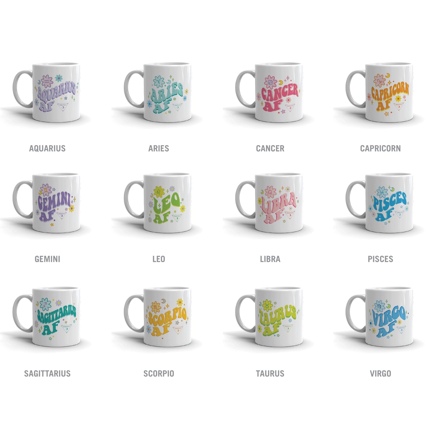 Morbid Groovy Zodiac Signs Personalized Mug