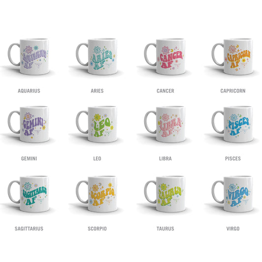 Morbid Groovy Zodiac Signs Personalized Mug-1