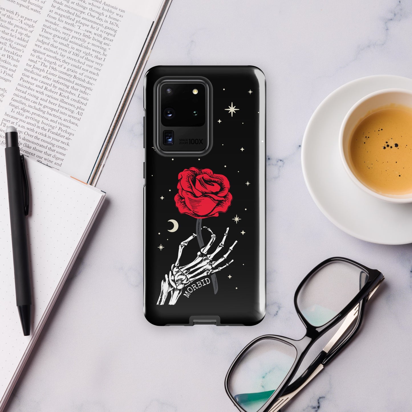 Morbid Skeleton Rose Samsung Tough Case