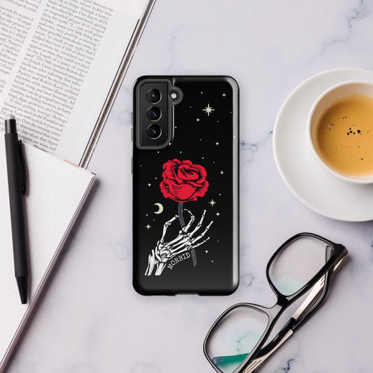 Morbid Skeleton Rose Samsung Tough Case-17