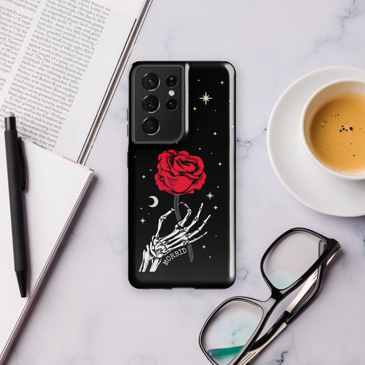 Morbid Skeleton Rose Samsung Tough Case-23