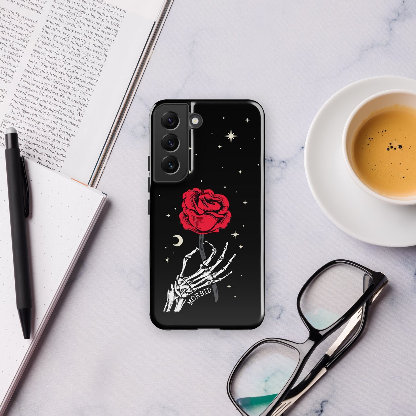 Morbid Skeleton Rose Samsung Tough Case