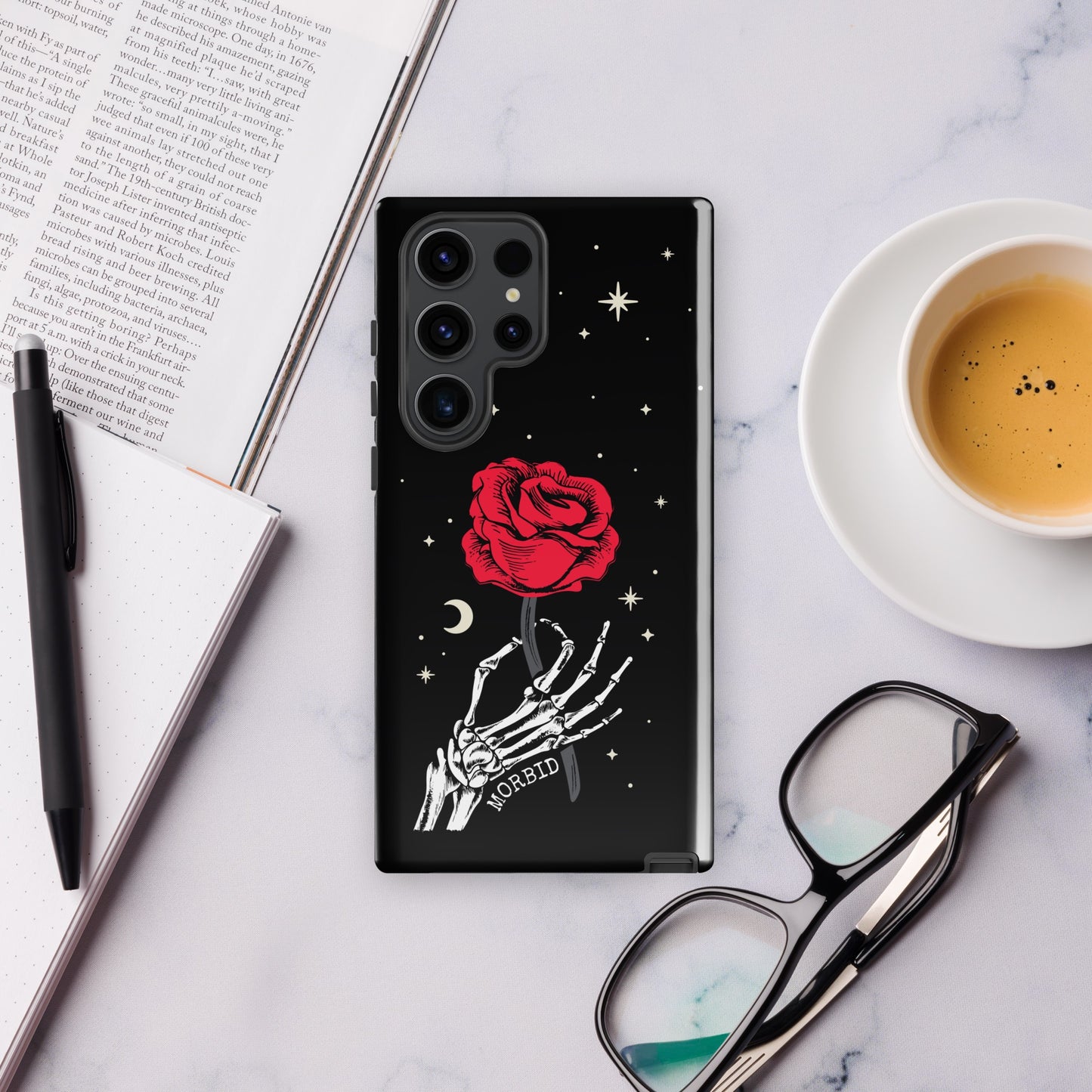 Morbid Skeleton Rose Samsung Tough Case