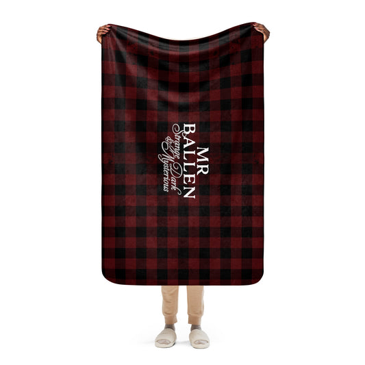 MrBallen Strange, Dark & Mysterious Plaid Sherpa Blanket-1