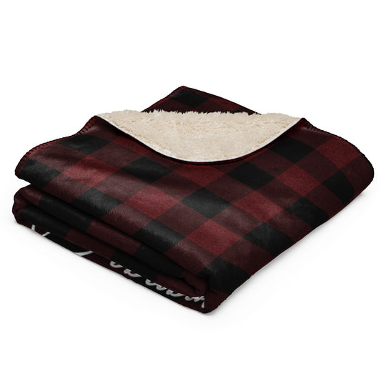 MrBallen Strange, Dark & Mysterious Plaid Sherpa Blanket-7