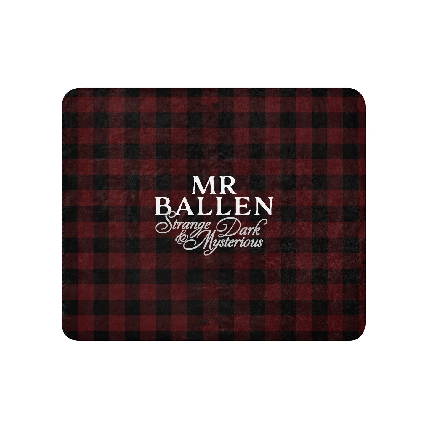 MrBallen Strange, Dark & Mysterious Plaid Sherpa Blanket