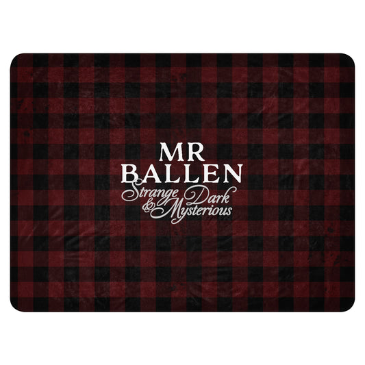 MrBallen Strange, Dark & Mysterious Plaid Sherpa Blanket-11