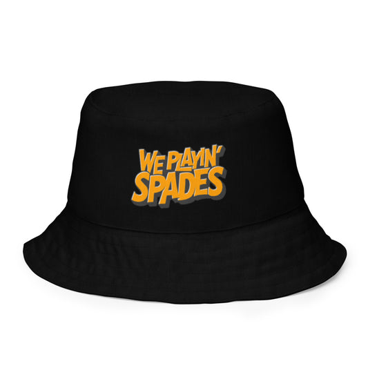 We Playin' Spades Reversible Bucket Hat-0