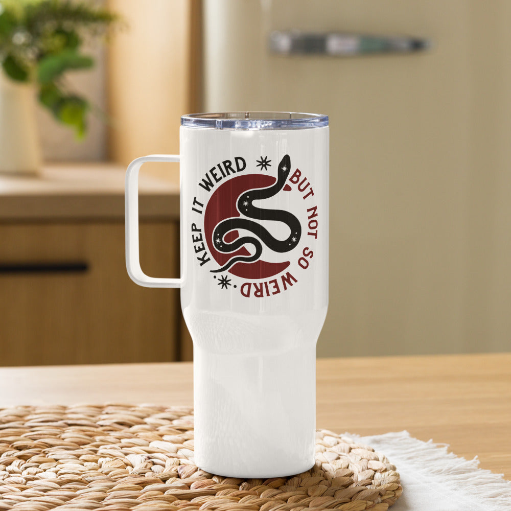 Morbid Keep It Weird But Not So Weird Travel Mug