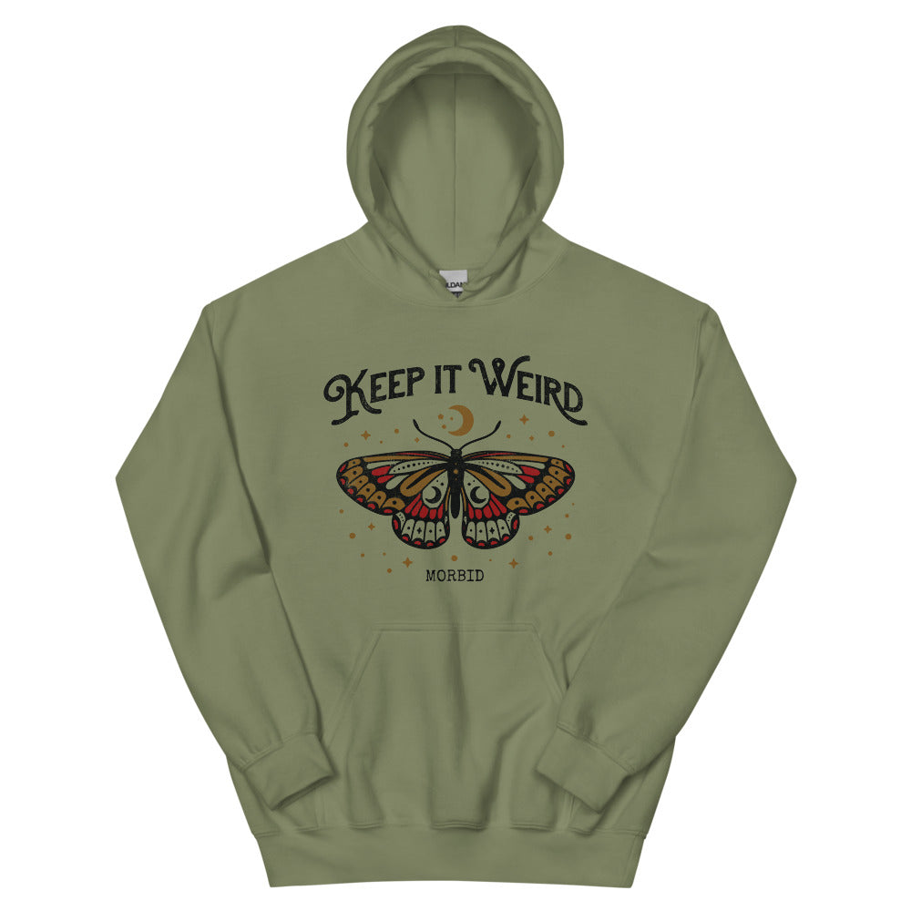 Morbid Keep It Weird Moth Hoodie