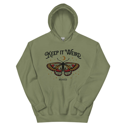 Morbid Keep It Weird Moth Hoodie-0