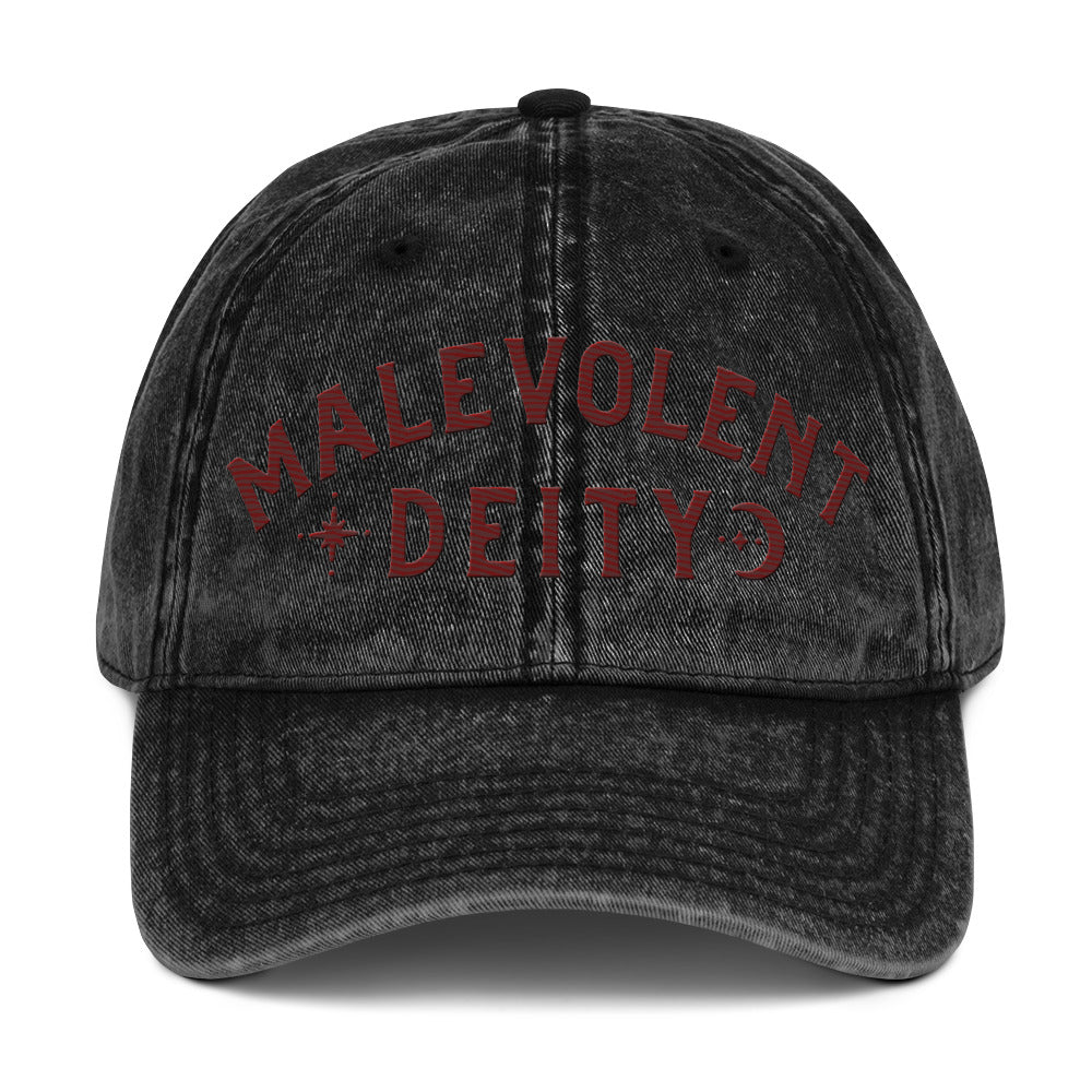 Morbid Malevolent Deity Distressed Dad Hat