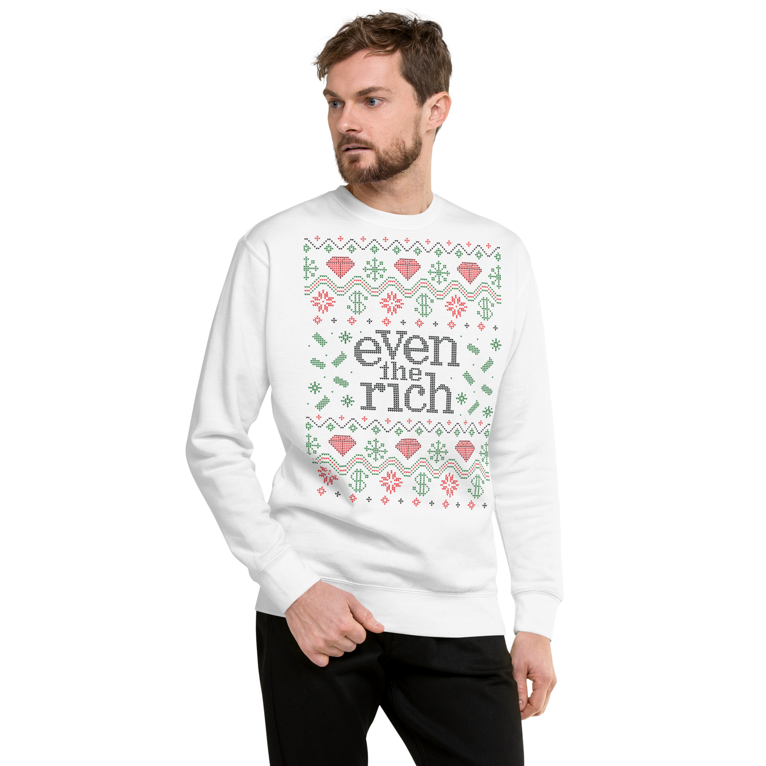 Even the Rich Holiday Unisex Fleece Pullover