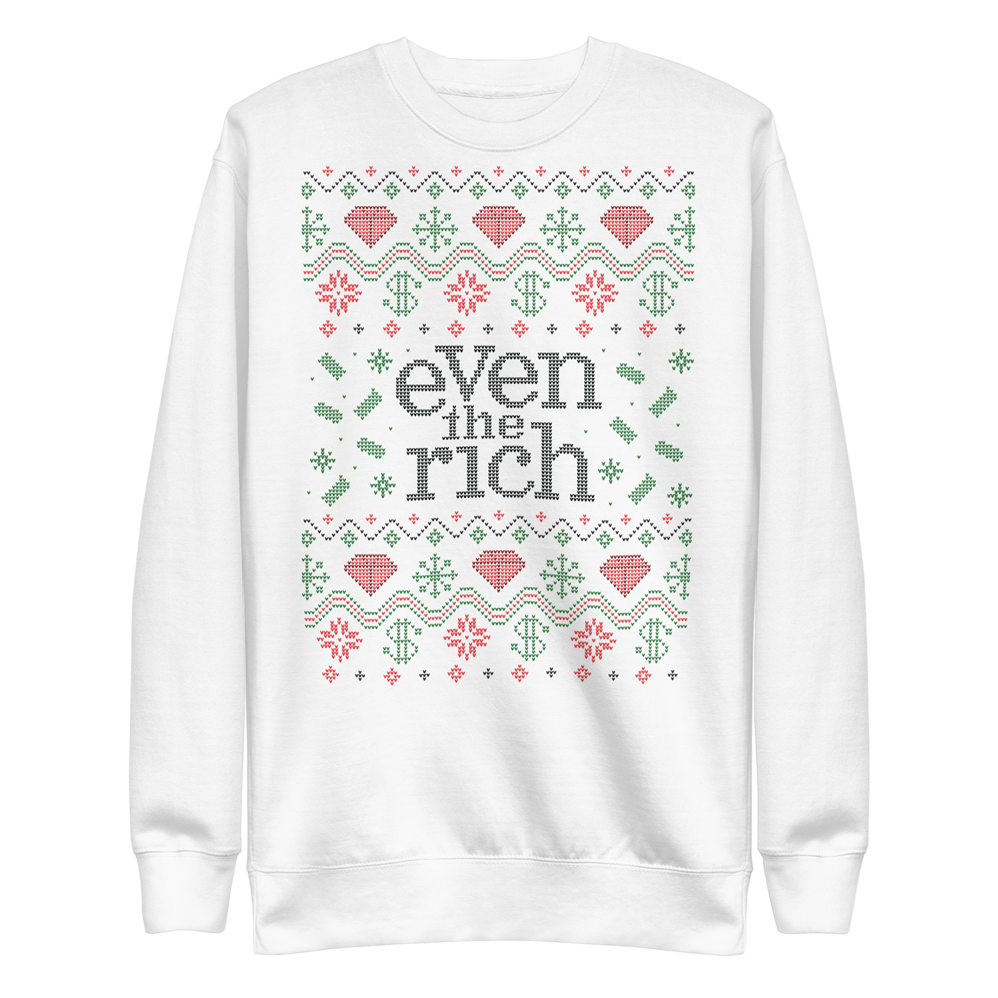 Even the Rich Holiday Unisex Fleece Pullover