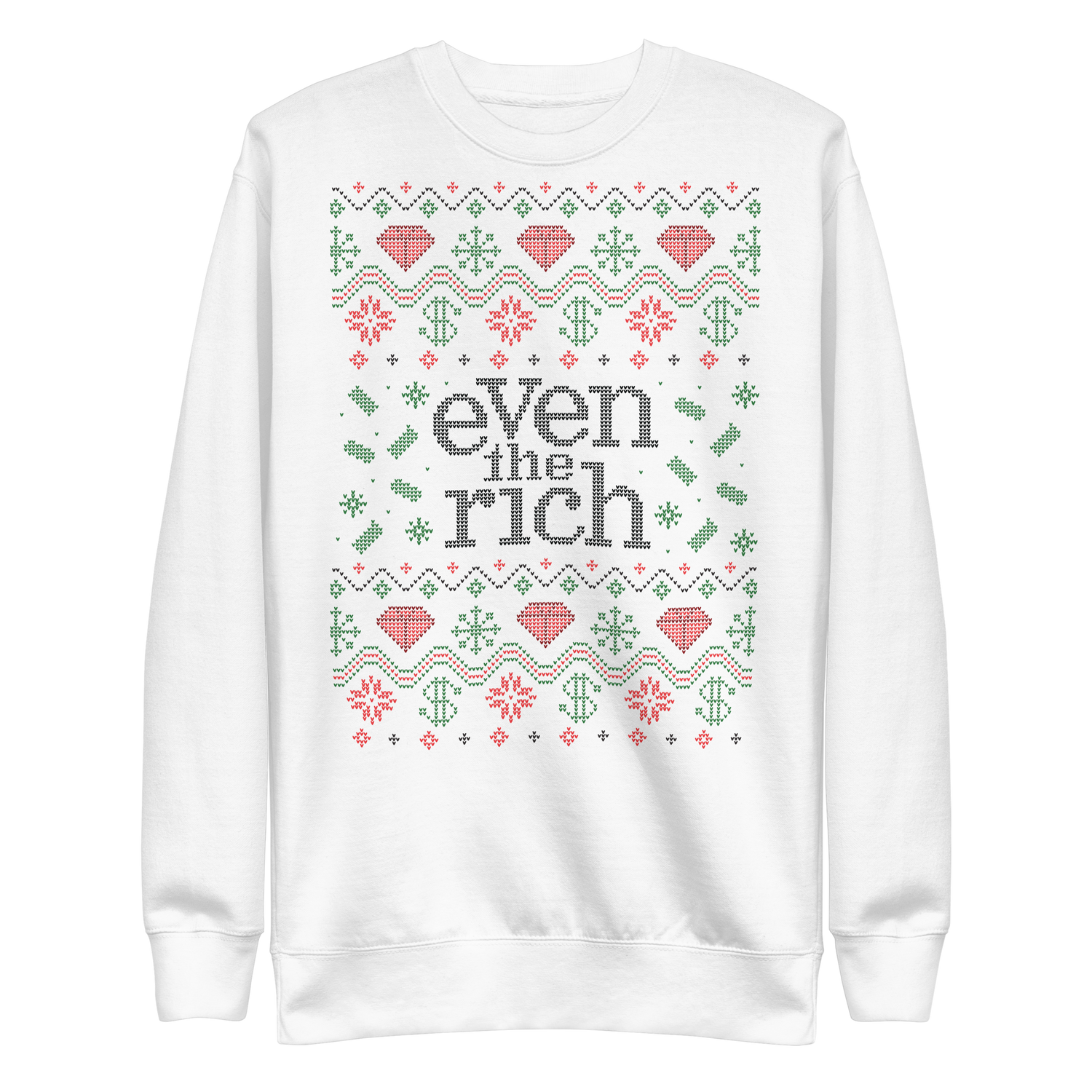 Even the Rich Holiday Unisex Fleece Pullover