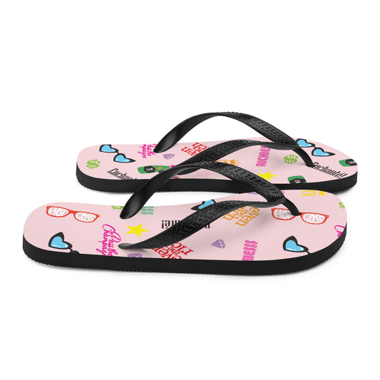 Even the Rich Mash Pattern Flip Flops-2