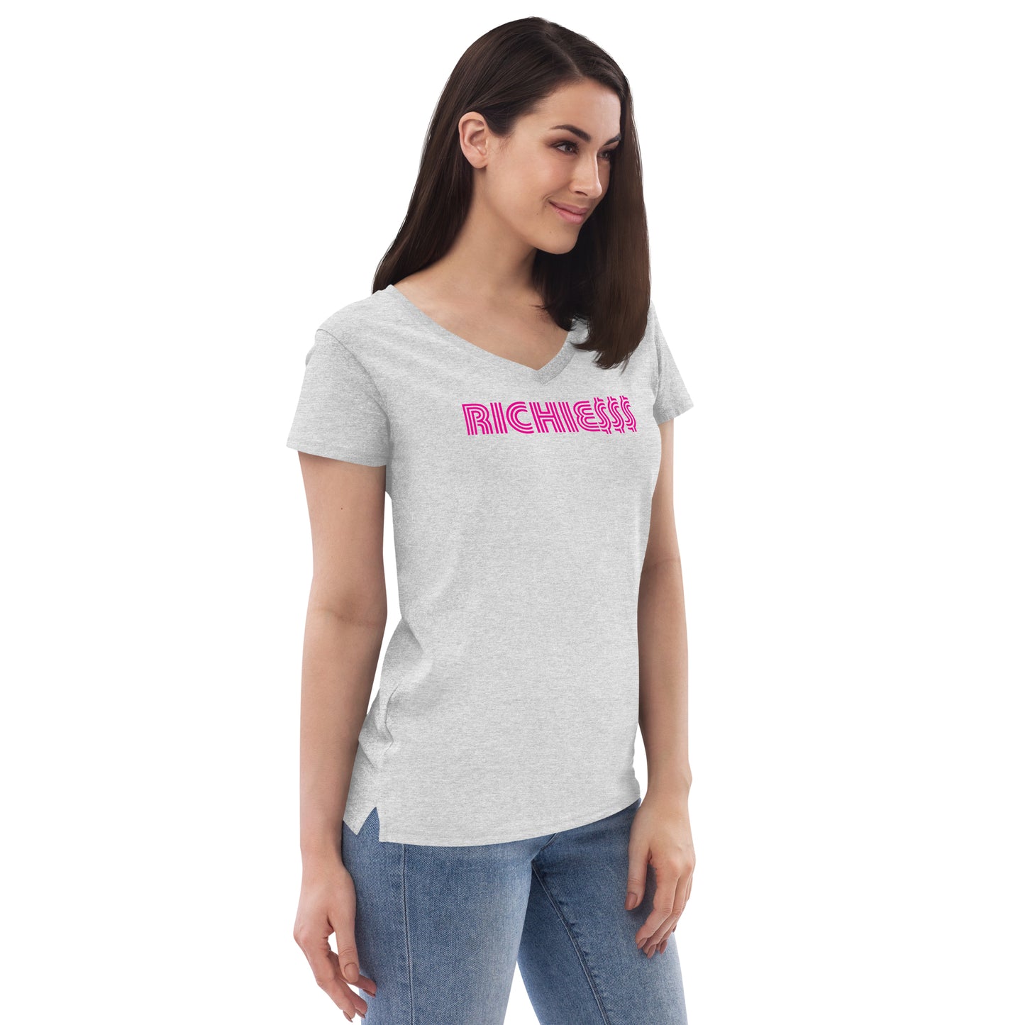 Even the Rich Richies Women's Recycled V-neck T-Shirt