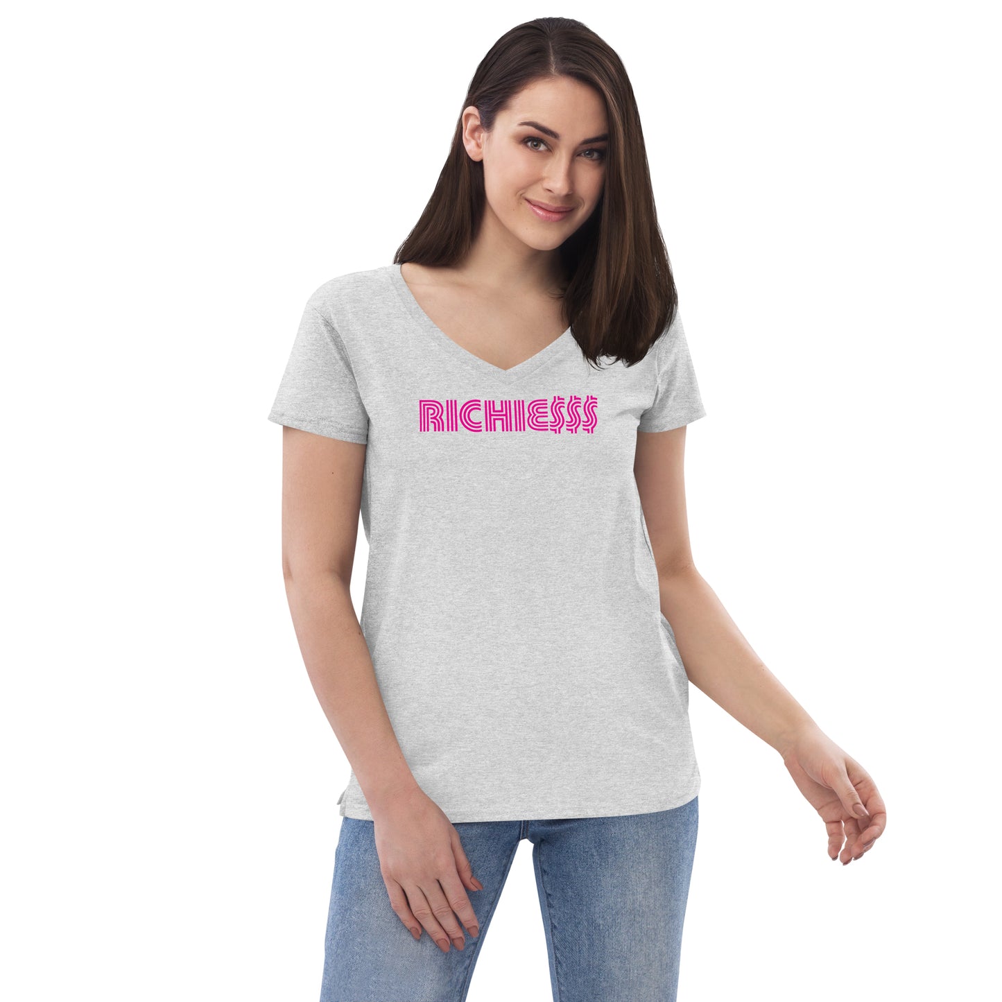 Even the Rich Richies Women's Recycled V-neck T-Shirt