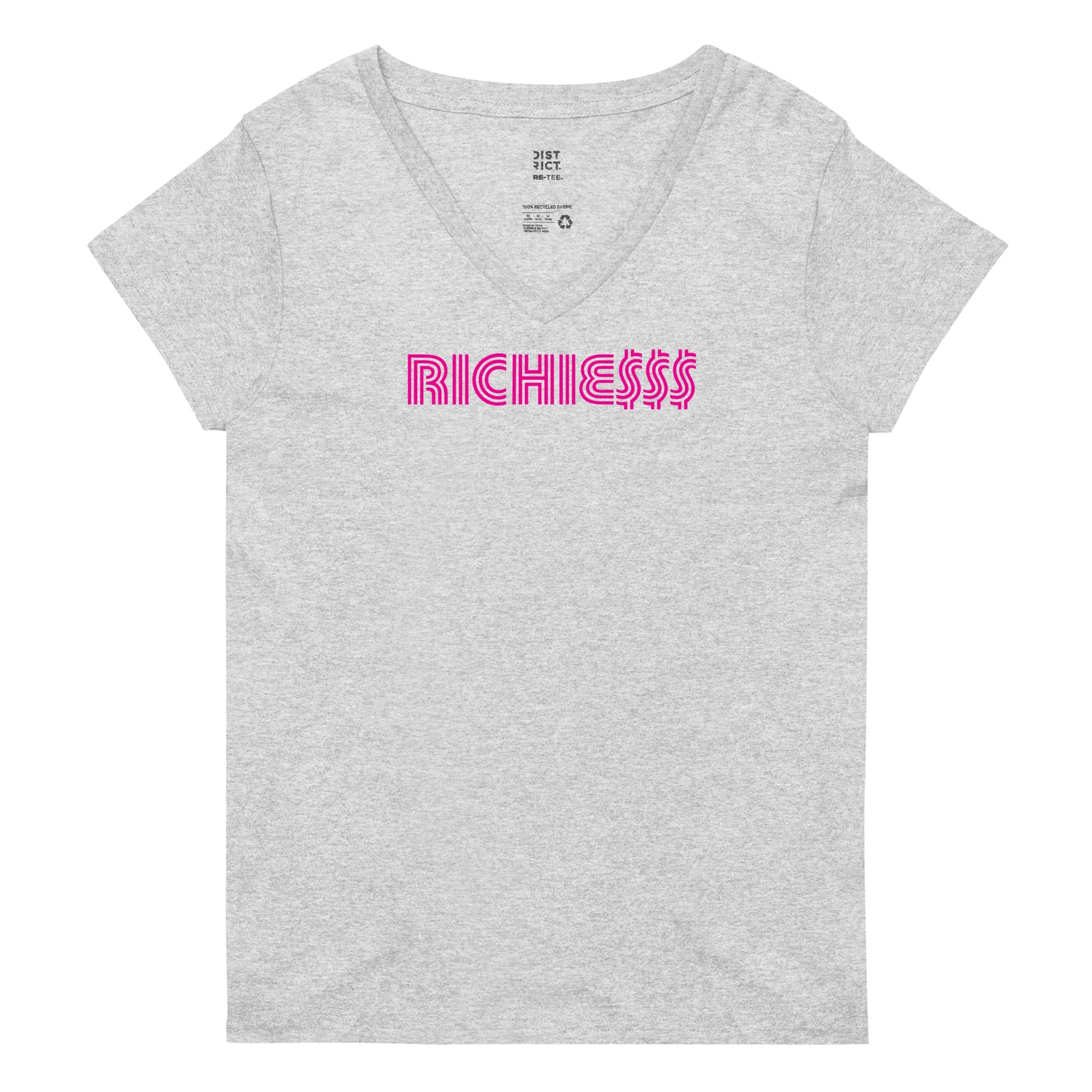 Even the Rich Richies Women's Recycled V-neck T-Shirt