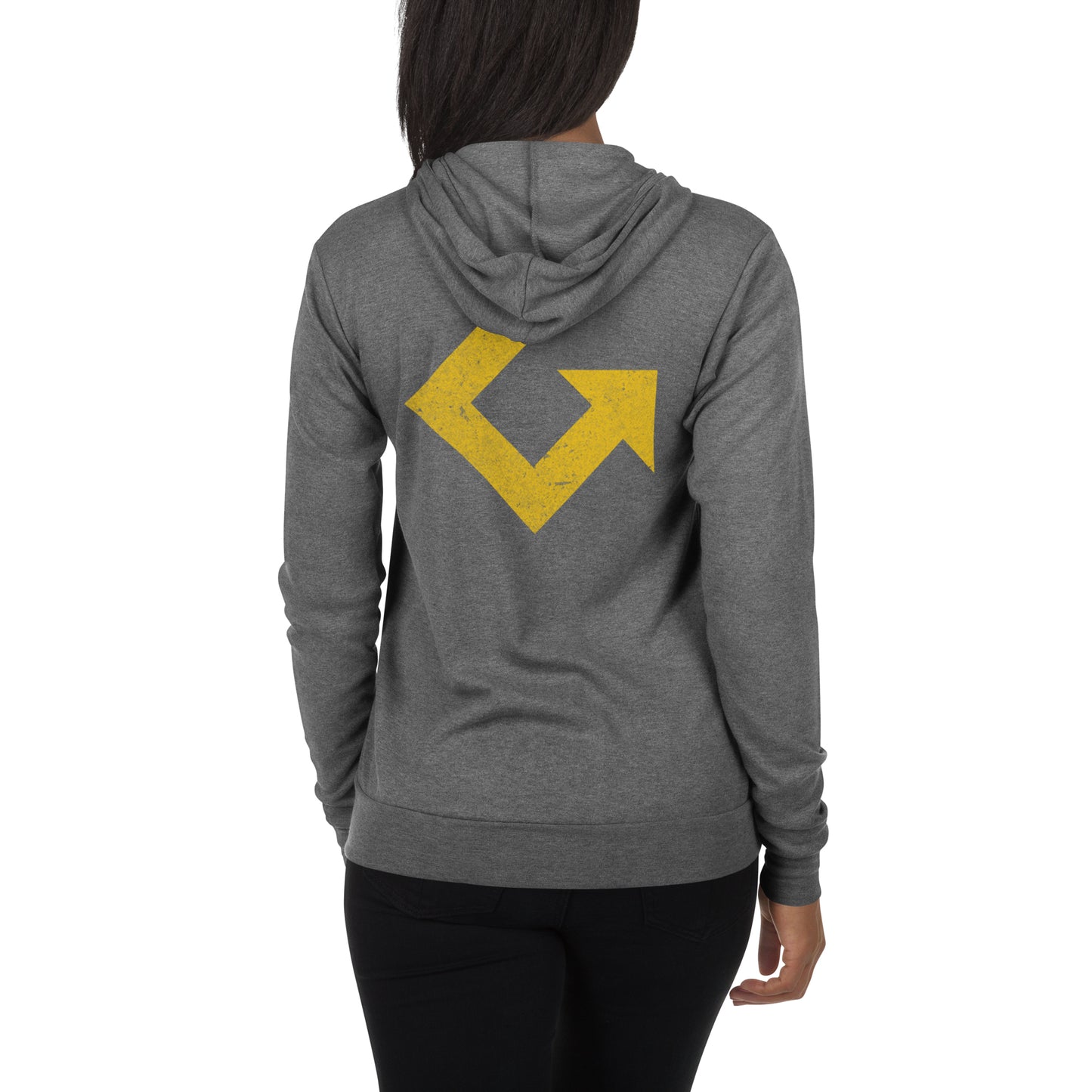 How I Built This Distressed Logo Unisex Tri-Blend Zip-Up Hooded Sweatshirt