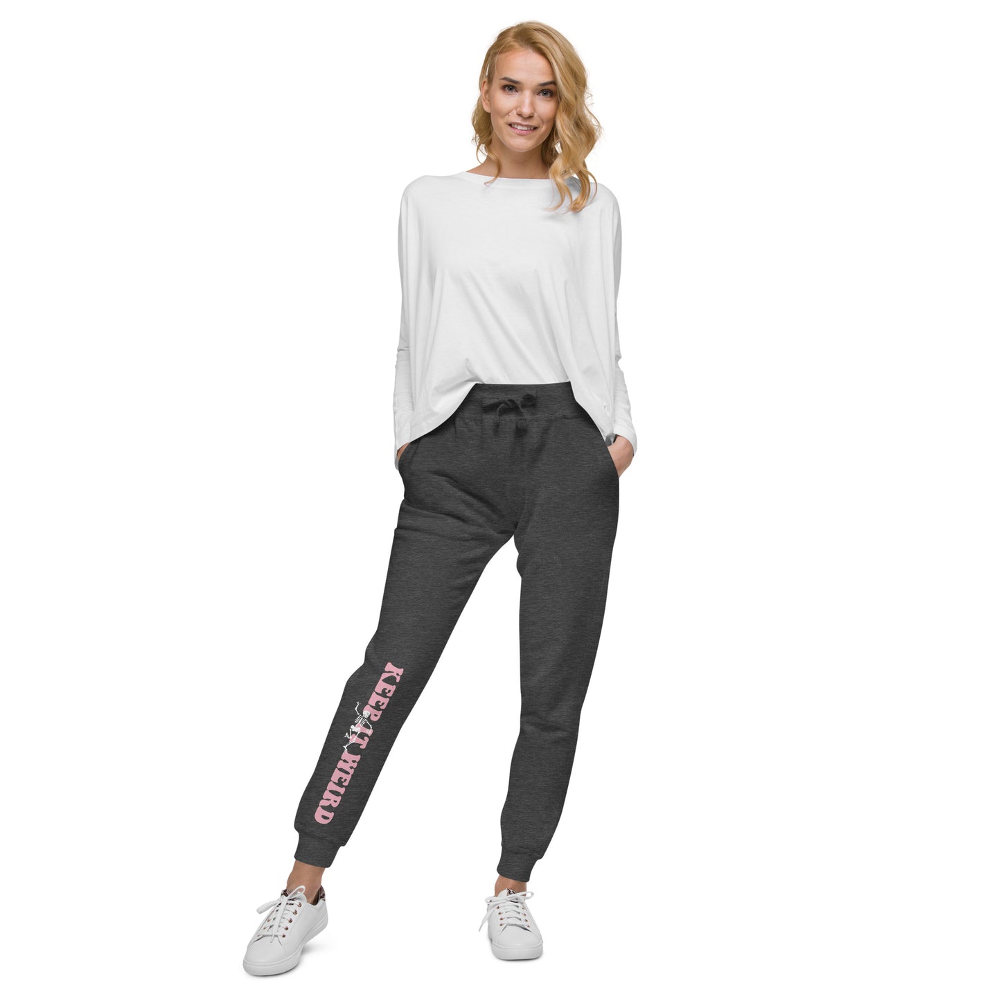 Morbid Patch Art Keep It Weird Unisex Fleece Sweatpants