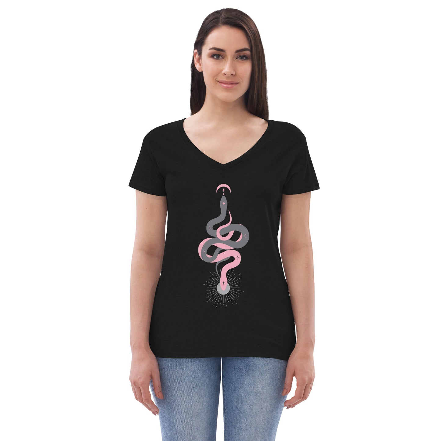 Morbid Alaina Ash Snakes Women's Recycled V-Neck T-Shirt