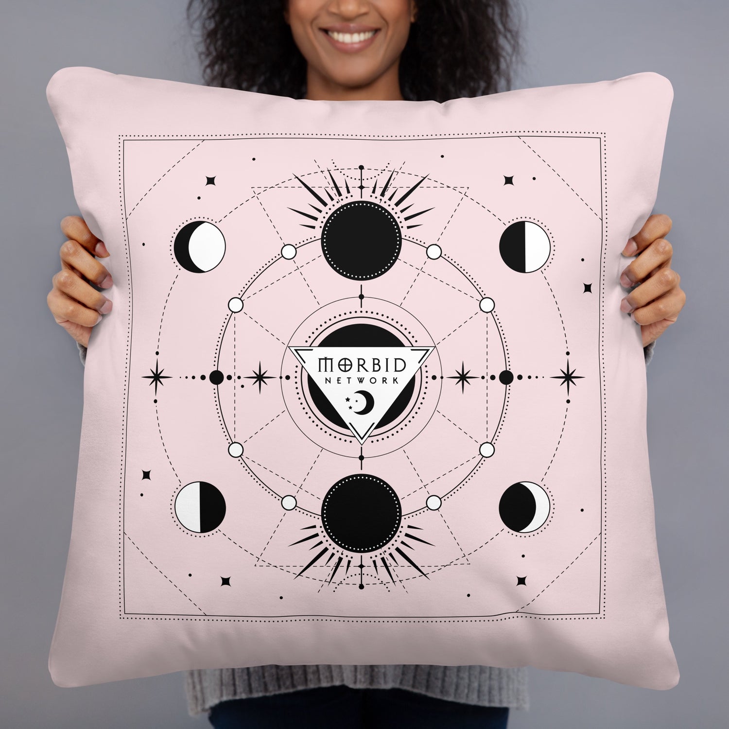 Morbid Celestial Pattern Throw Pillow