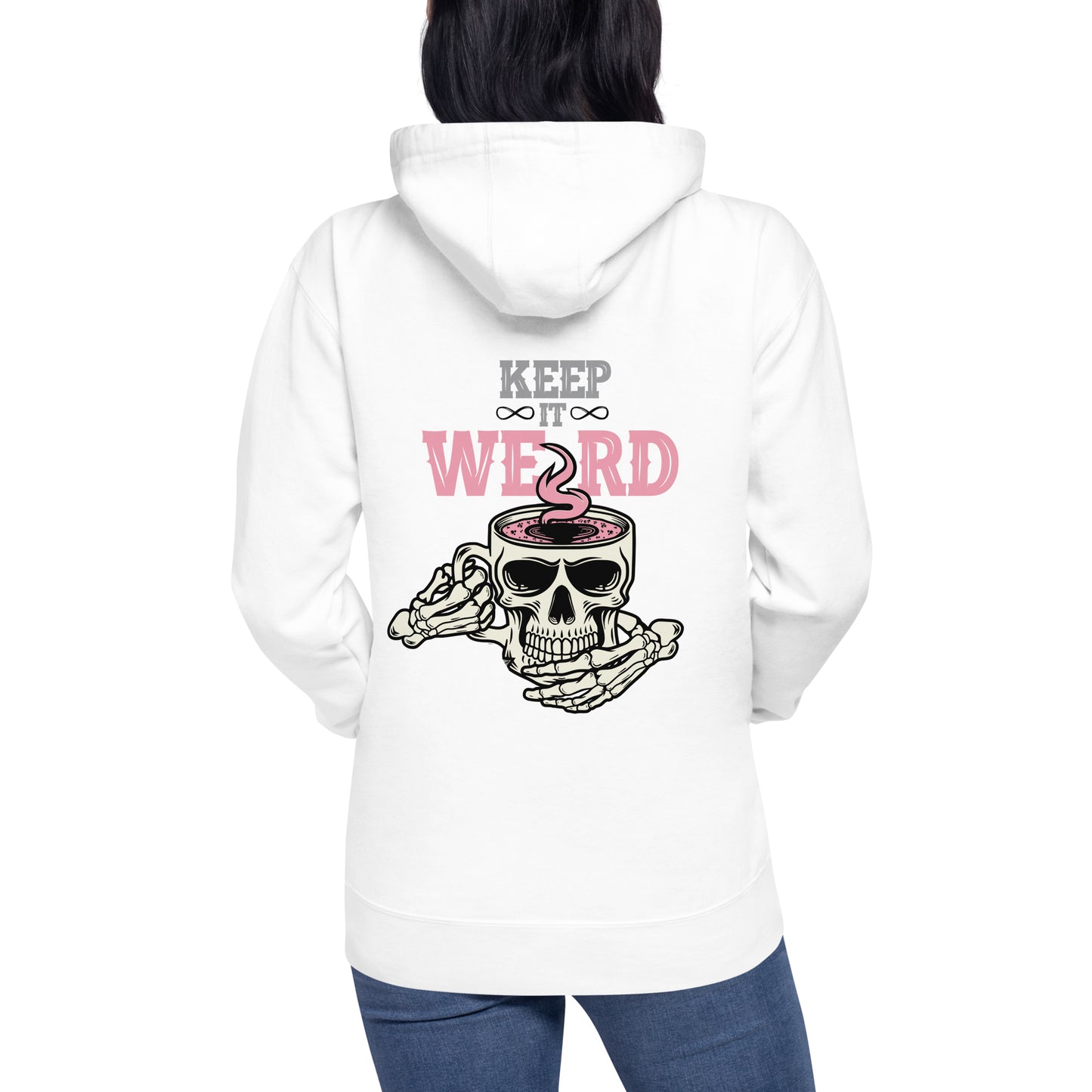 Morbid Keep It Weird Skull Hooded Sweatshirt