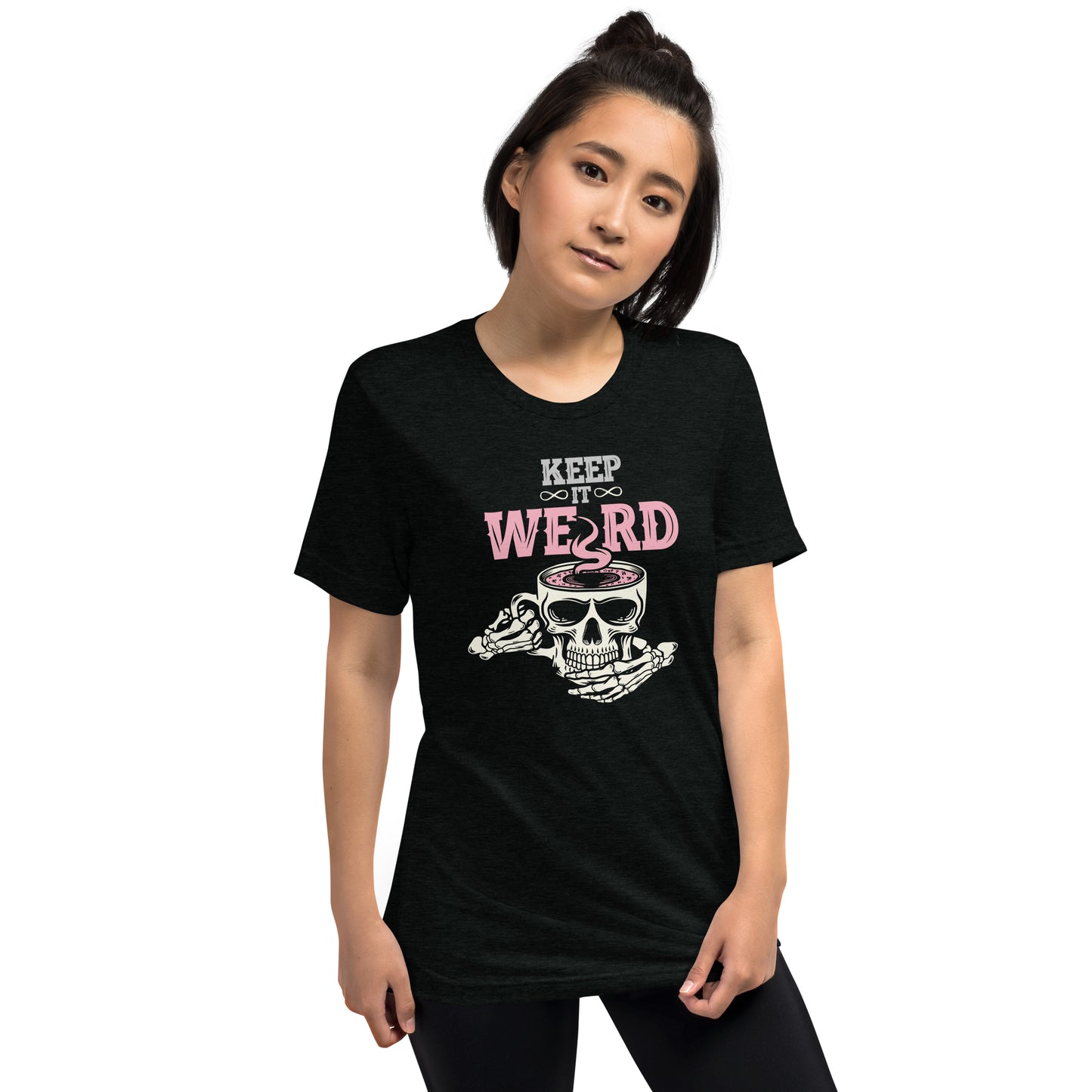 Morbid Keep It Weird Skull Unisex Tri-Blend T-Shirt