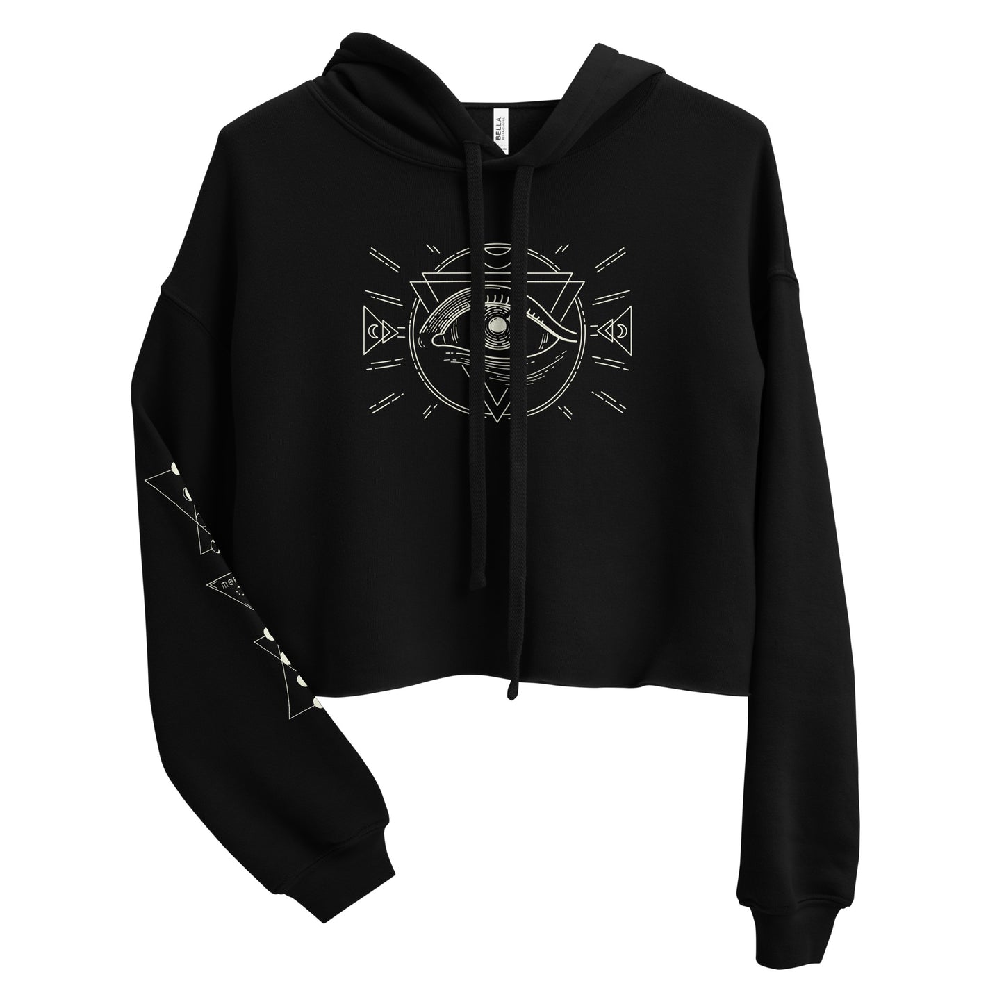 Morbid Lunar Dial Eye Cropped Hoodie