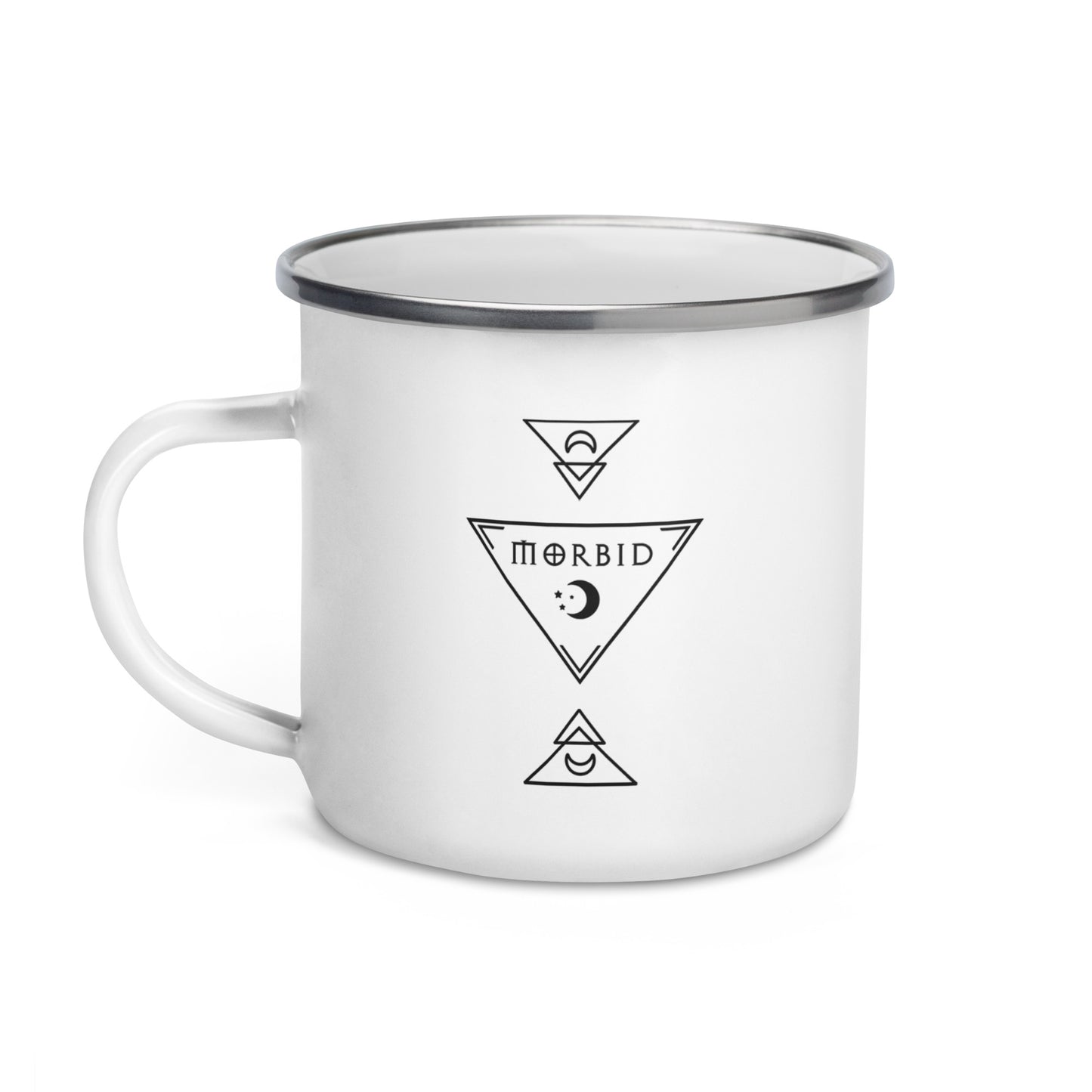 Morbid Lunar Dial Eye Enamel Mug