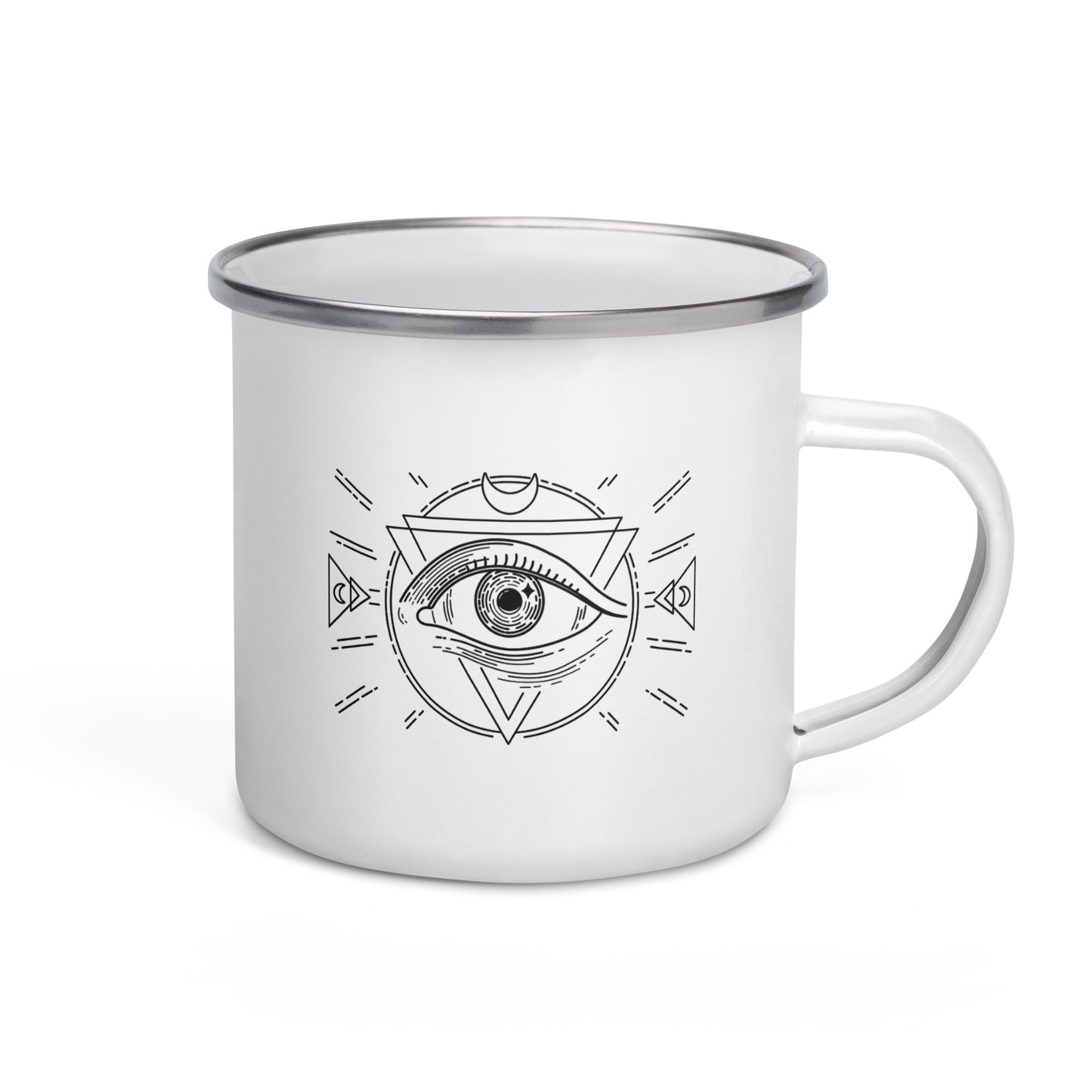 Morbid Lunar Dial Eye Enamel Mug