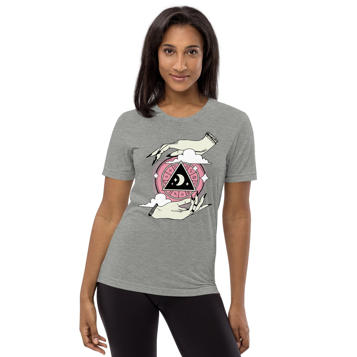 Morbid Lunar Dial Zodiac Signs Tri-Blend T-Shirt