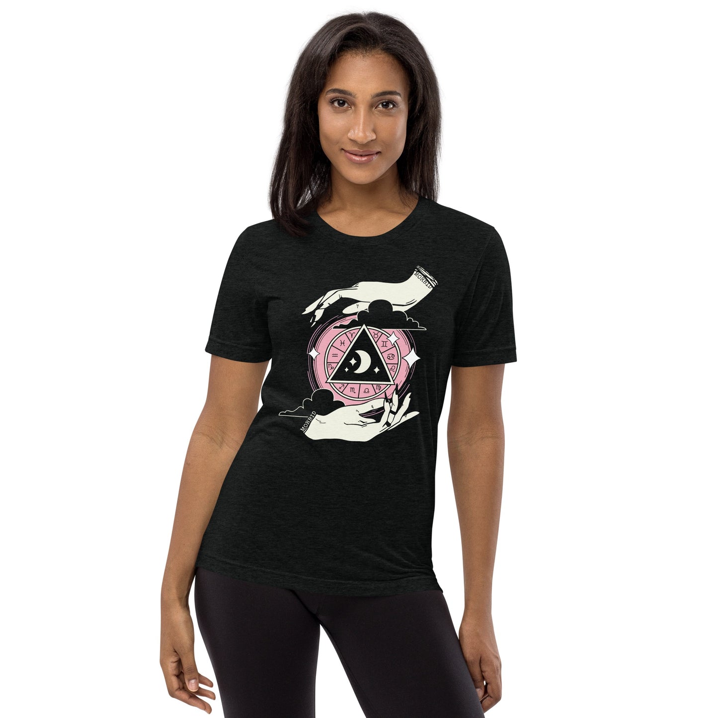 Morbid Lunar Dial Zodiac Signs Tri-Blend T-Shirt