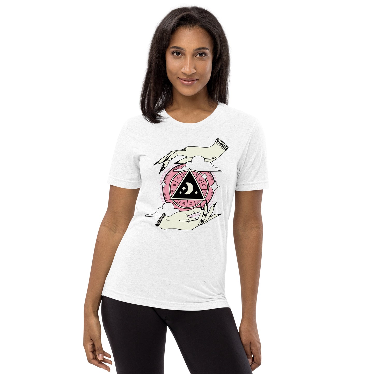 Morbid Lunar Dial Zodiac Signs Tri-Blend T-Shirt