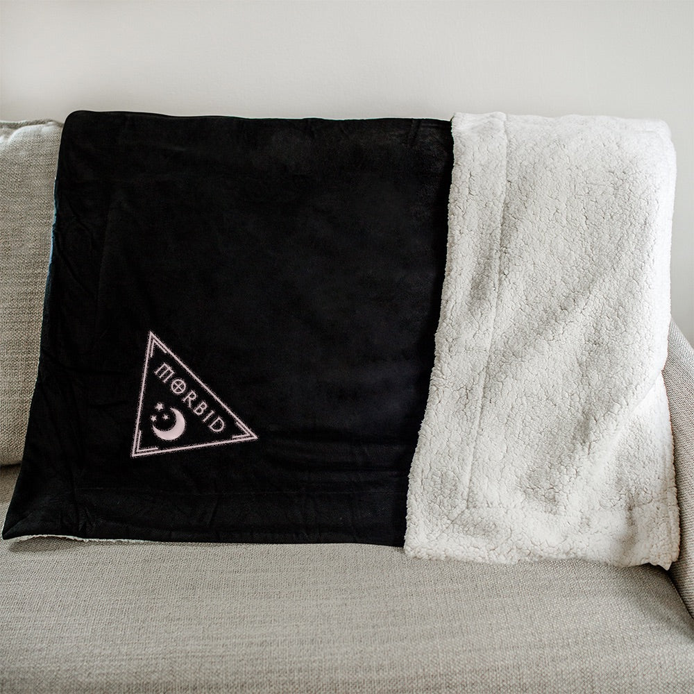 Morbid Logo Embroidered Fleece Blanket