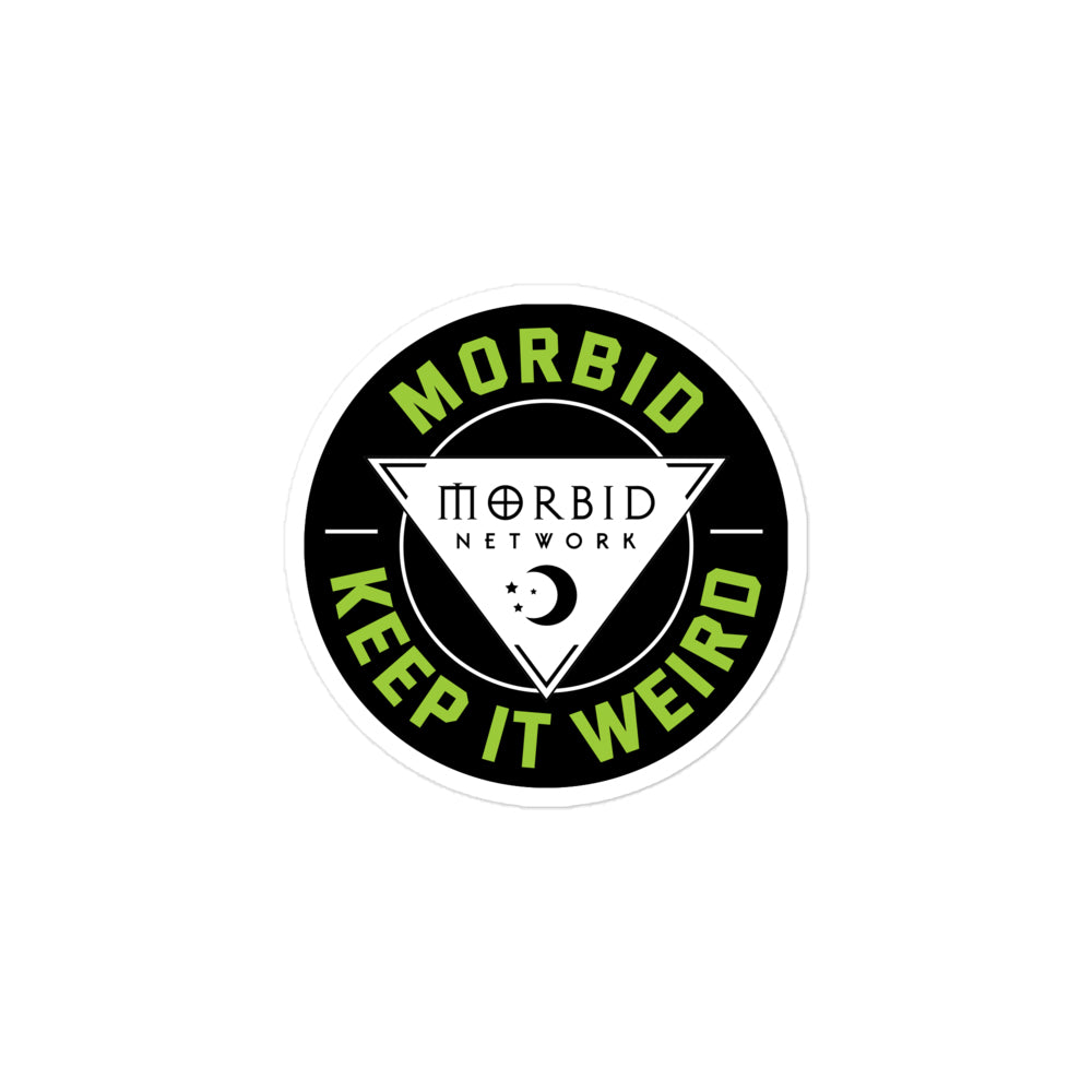 Morbid Keep It Weird Patch Art Die Cut Sticker