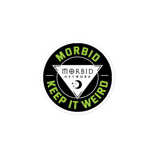 Morbid Keep It Weird Patch Art Die Cut Sticker-1