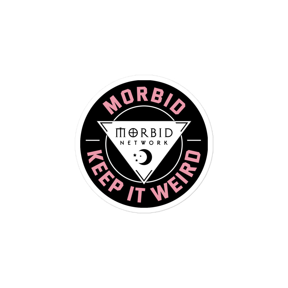 Morbid Keep It Weird Patch Art Die Cut Sticker