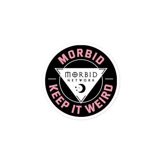 Morbid Keep It Weird Patch Art Die Cut Sticker-0