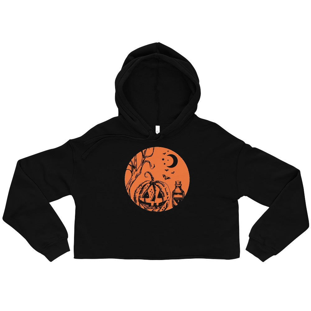 Morbid Pumpkins & Potions Crop Hoodie