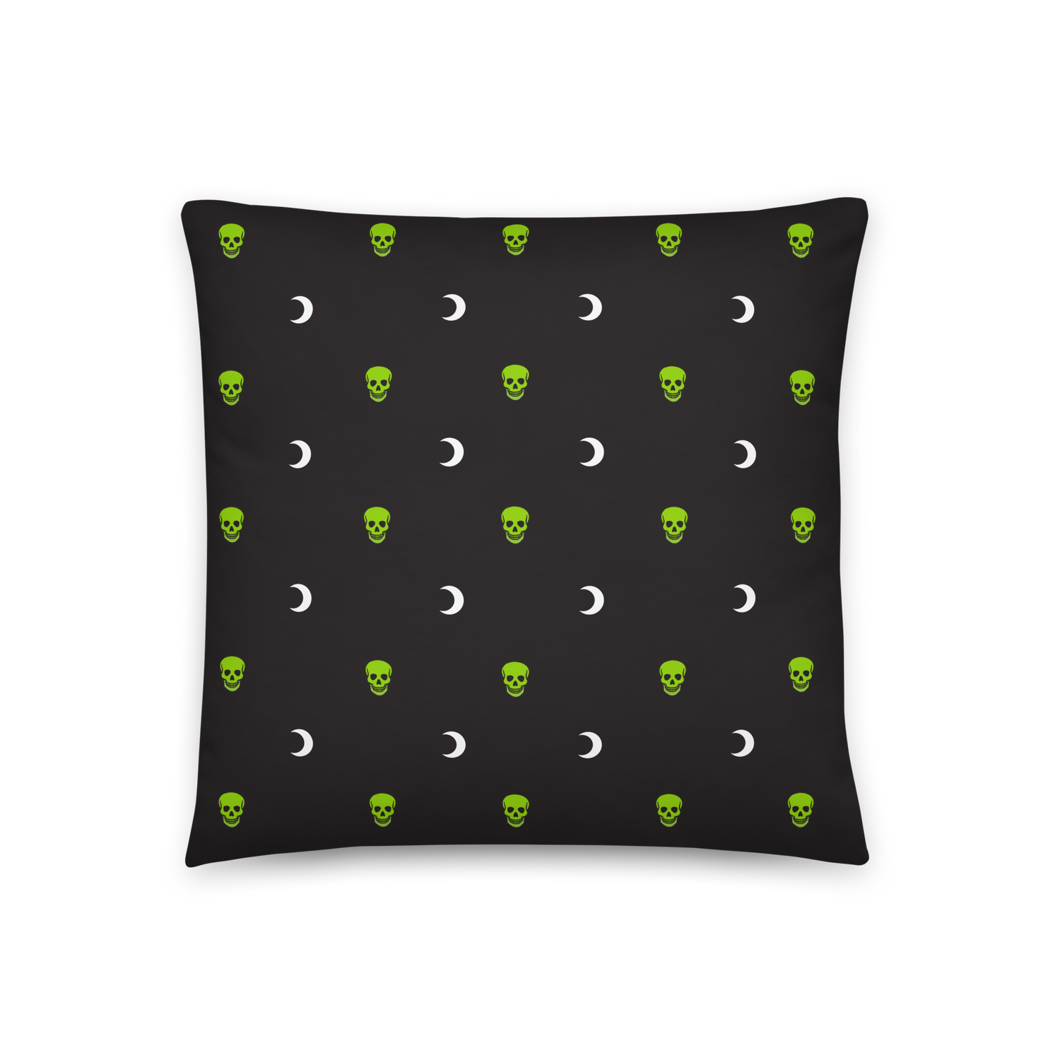 Morbid Skull Moon Pattern Throw Pillow