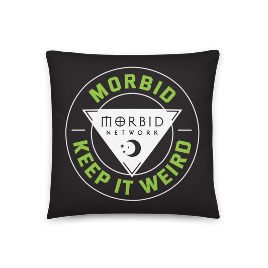 Morbid Skull Moon Pattern Throw Pillow-5