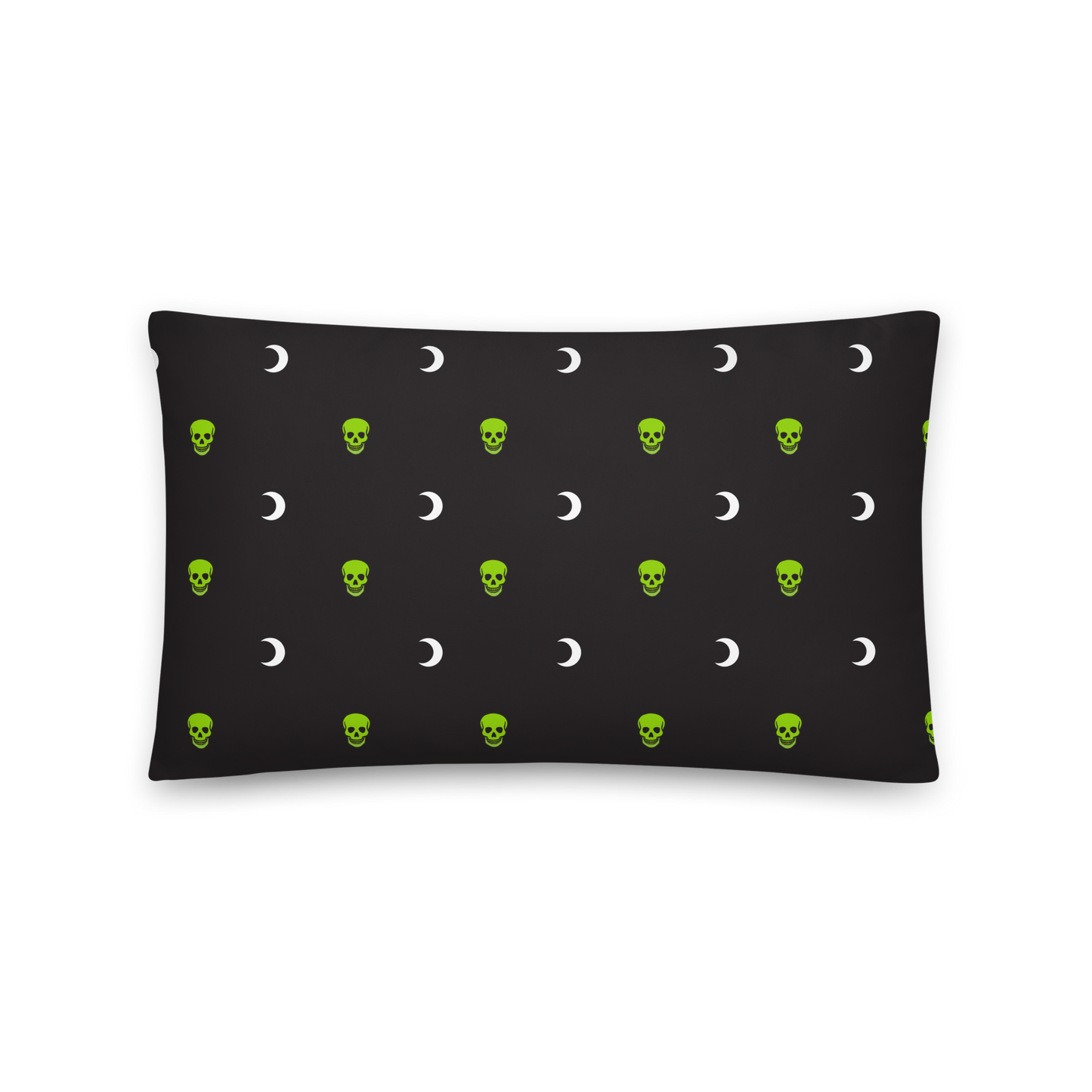 Morbid Skull Moon Pattern Throw Pillow