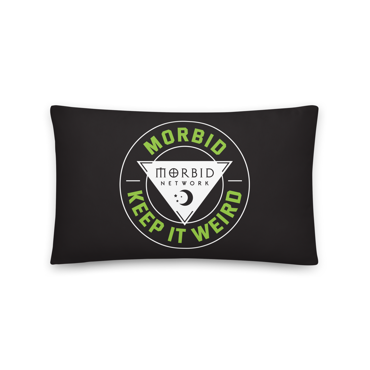 Morbid Skull Moon Pattern Throw Pillow