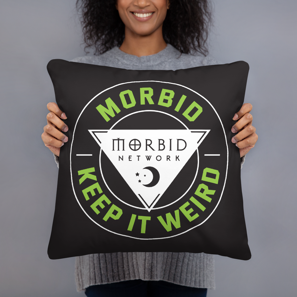 Morbid Skull Moon Pattern Throw Pillow