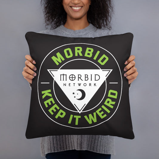 Morbid Skull Moon Pattern Throw Pillow-4